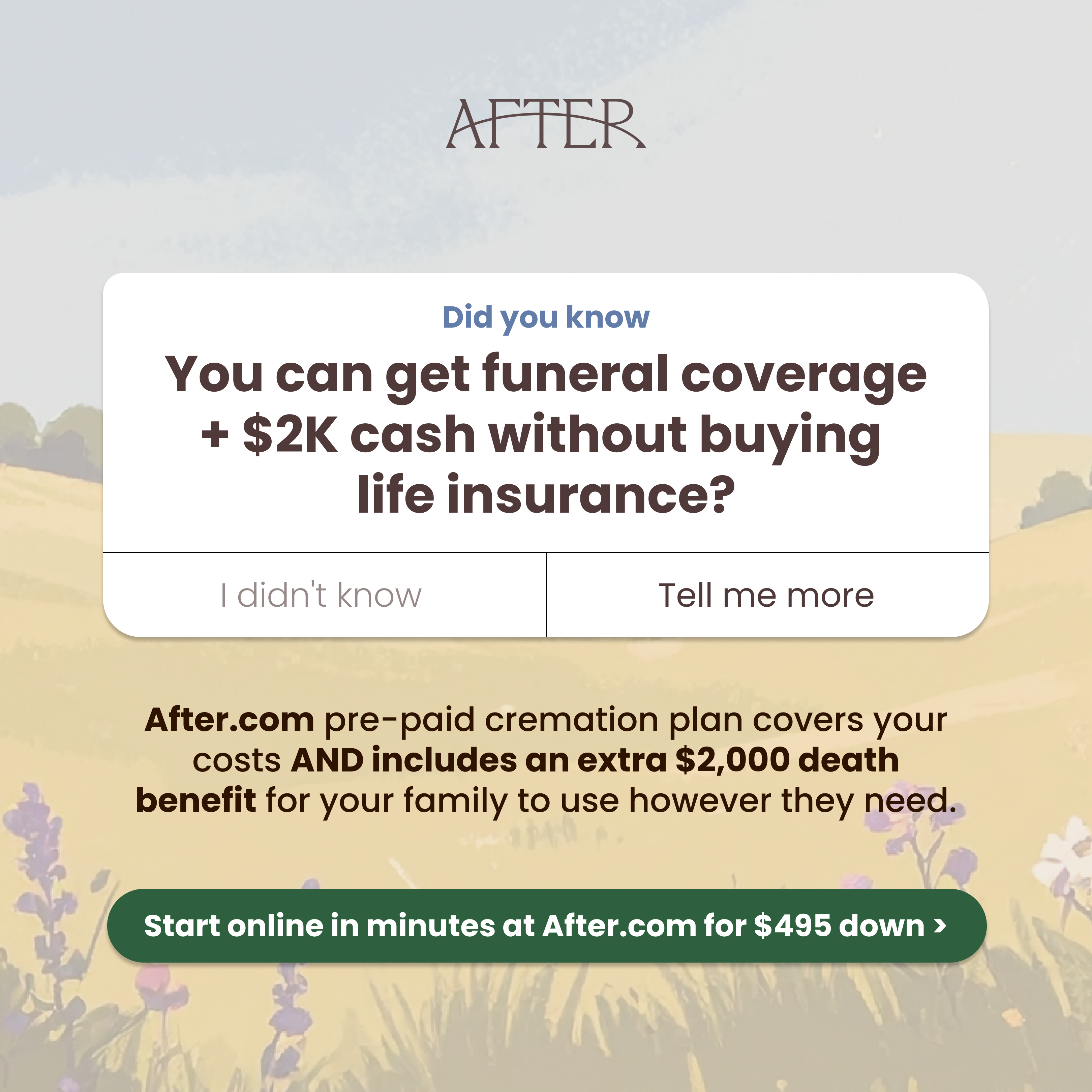 After.com Facebook ad