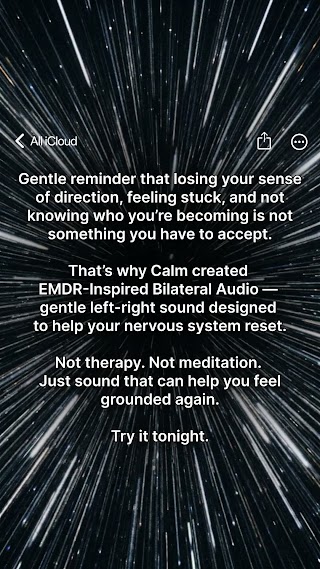 Calm Facebook ad: EMDR-inspired audio