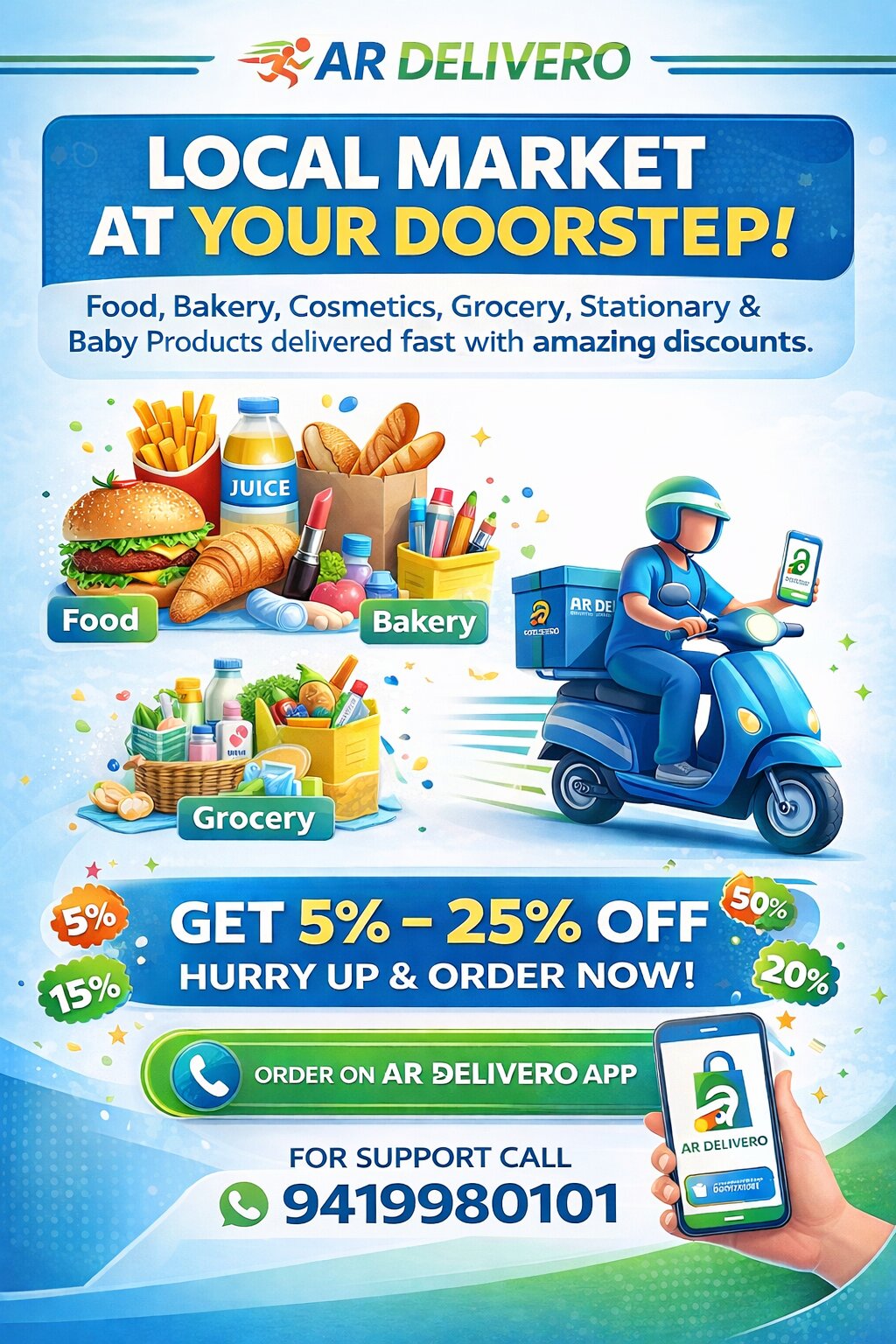 AR Delivero Facebook ad: AR Delivero, your smart delivery partner.