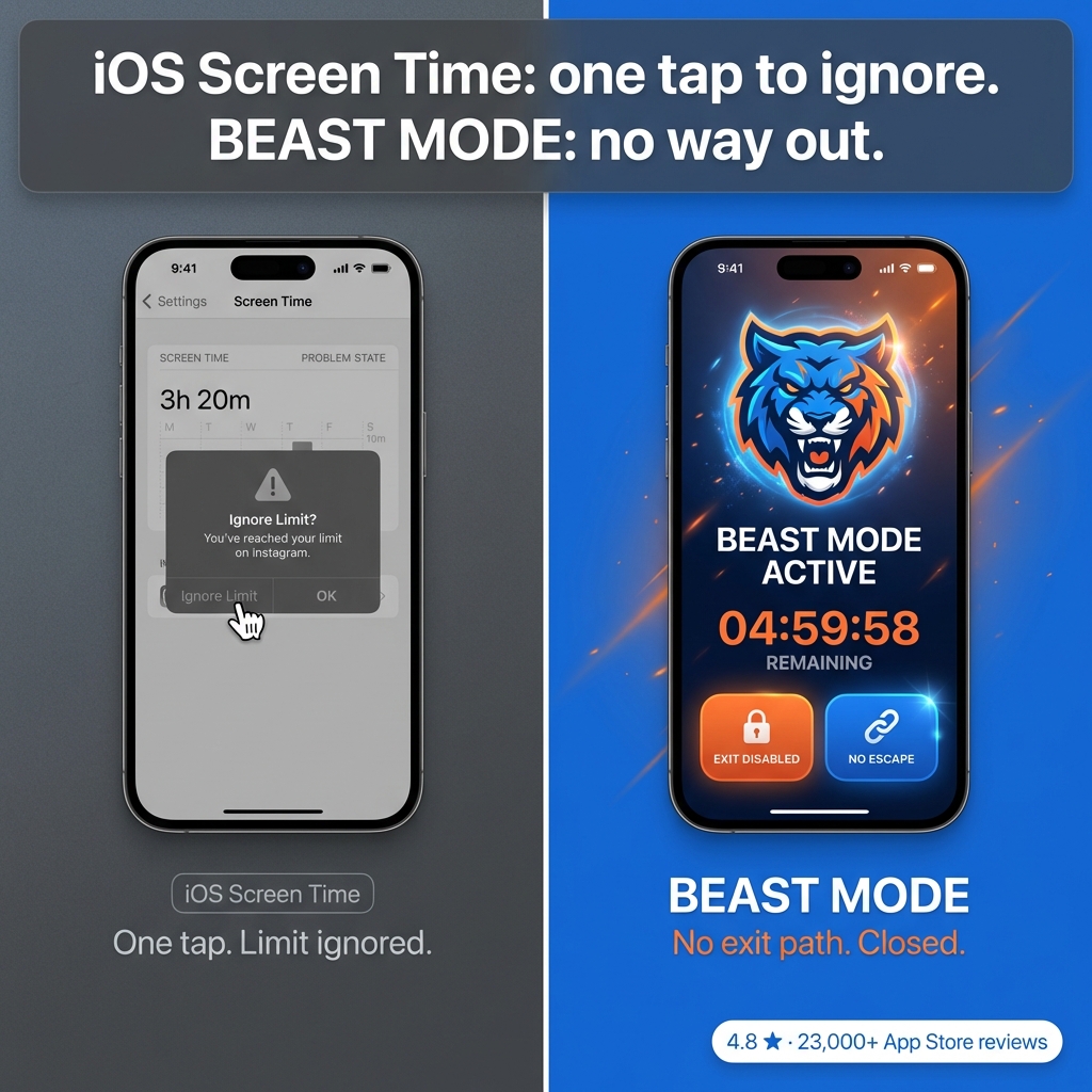 BePresent - Screen Time Control Facebook ad: Take Back Your Time