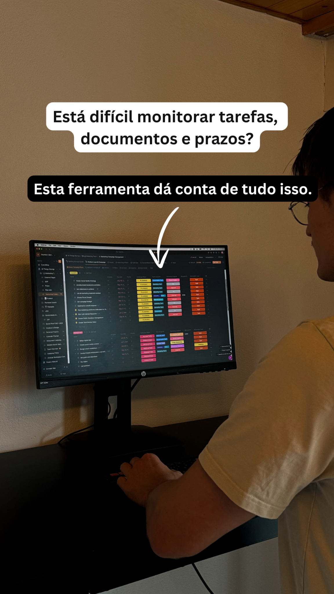 ClickUp Facebook ad