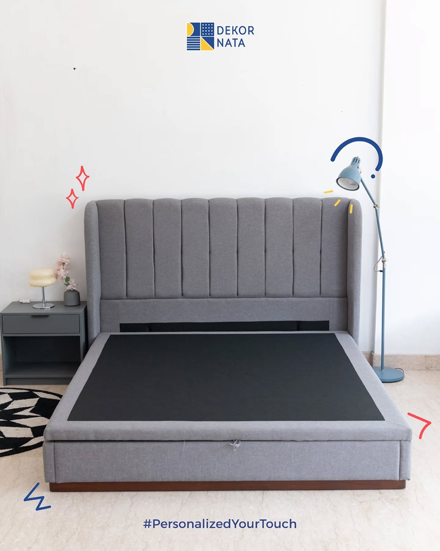 Dekornata - Dekor & Furnitur Facebook ad: Apa kalian gak naksir sama storage dan headboard…
