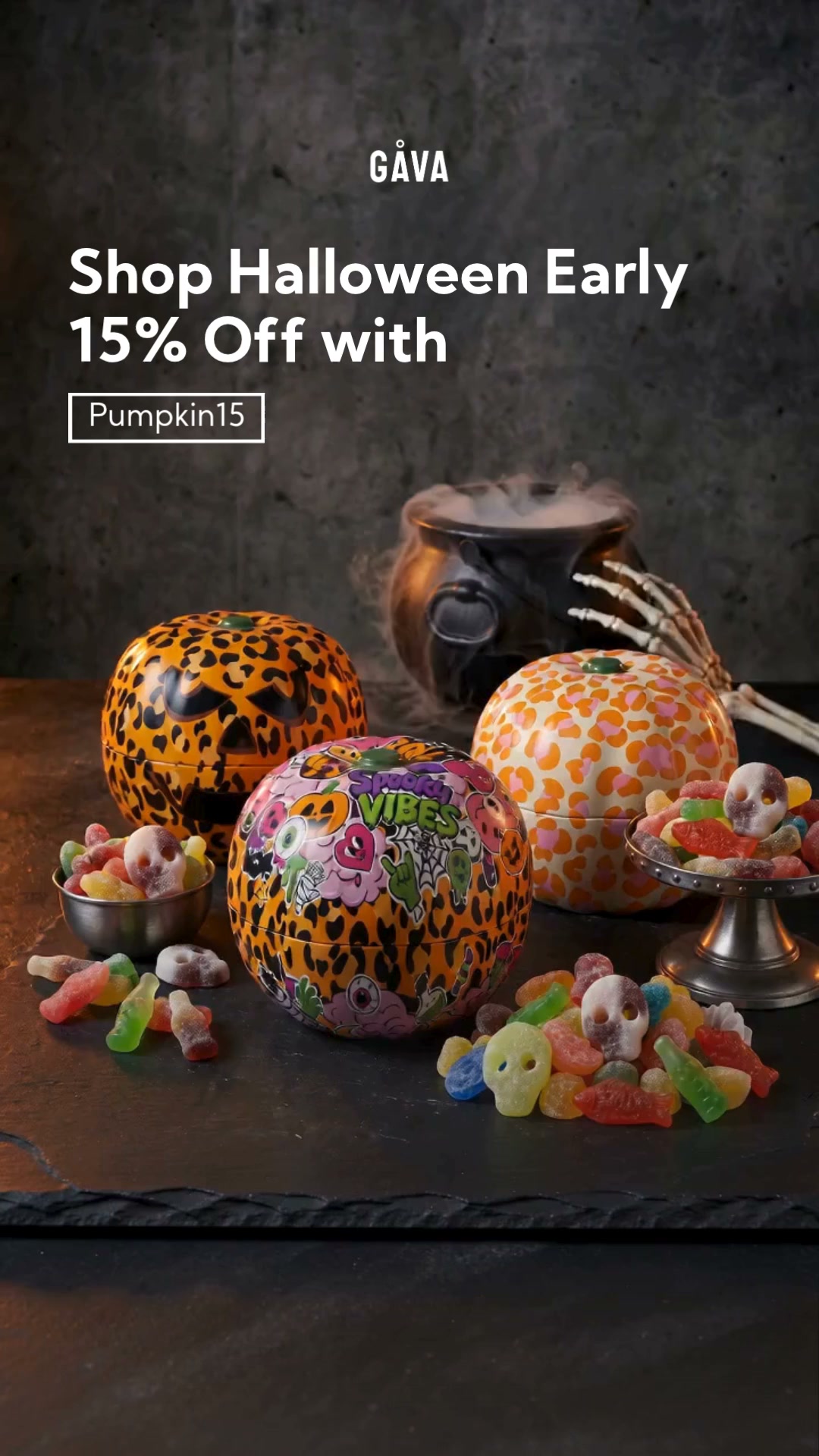 Gavagifting Facebook ad: 15% Off With Code PUMPKIN15