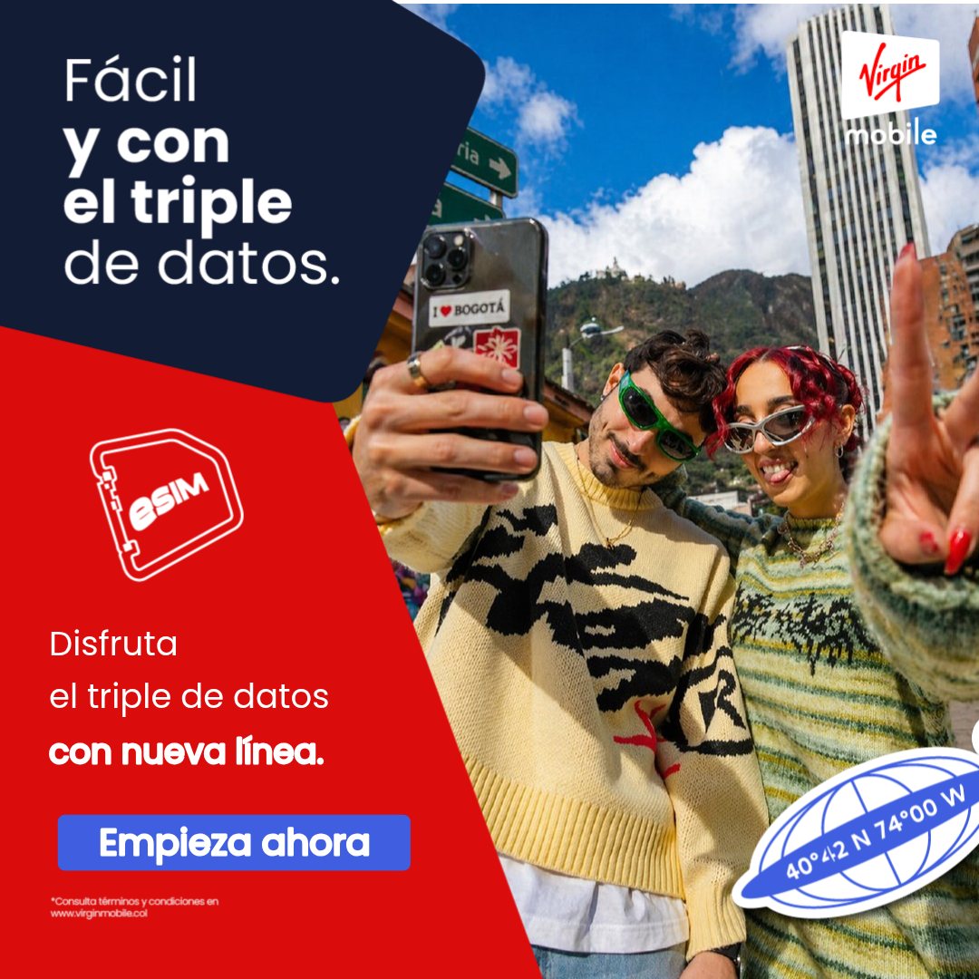Virgin Mobile Colombia Facebook ad from Apr 24, 2026