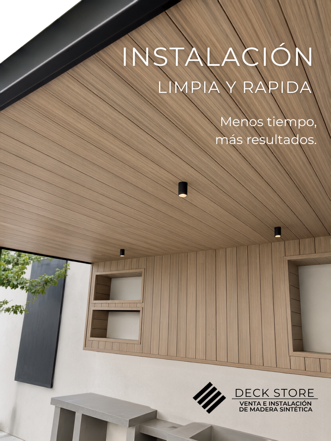 DECK STORE Steelture Facebook ad: Transforma tus espacios con WPC
