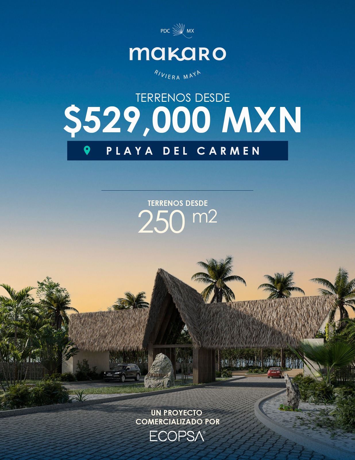 Desarrollos Ecopsa Facebook ad: Aparta tu terreno con solo $10,000 MXN