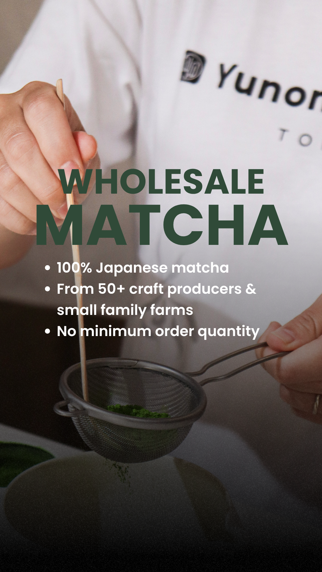 Yunomi Facebook ad: Japan-Direct Matcha for Your Brand