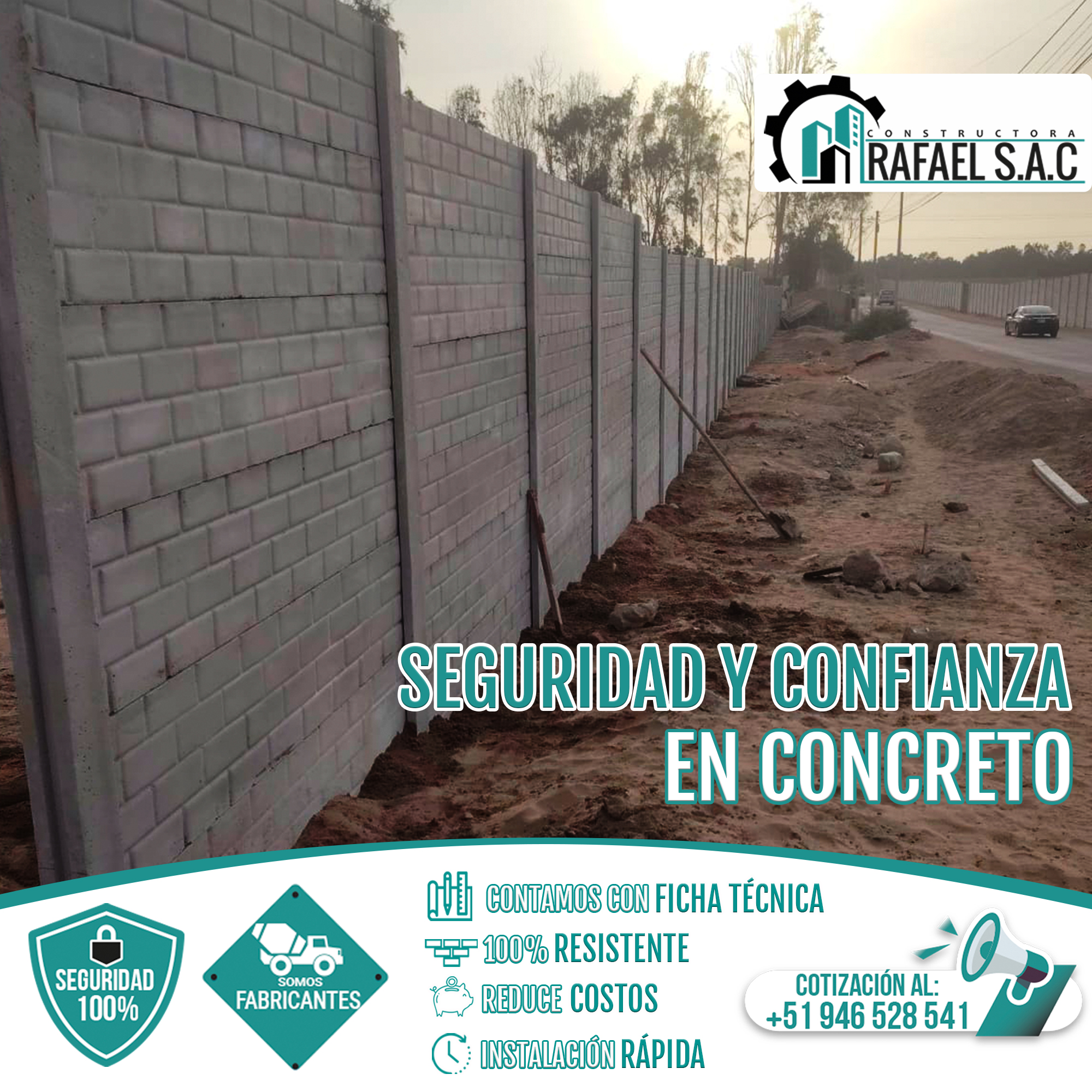 Constructora Rafael S.A.C Facebook ad: ¡Construyendo seguridad para tu propiedad!