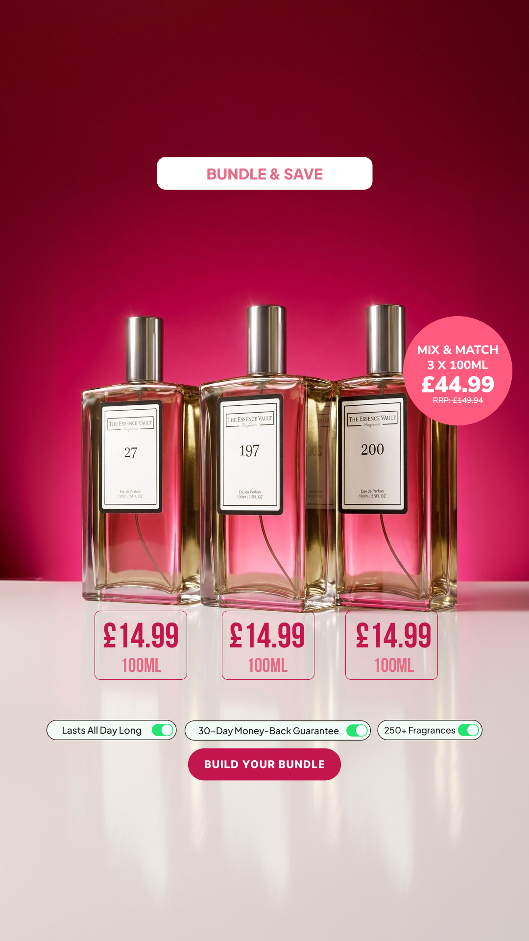 The Essence Vault Facebook ad from Aug 17, 2026