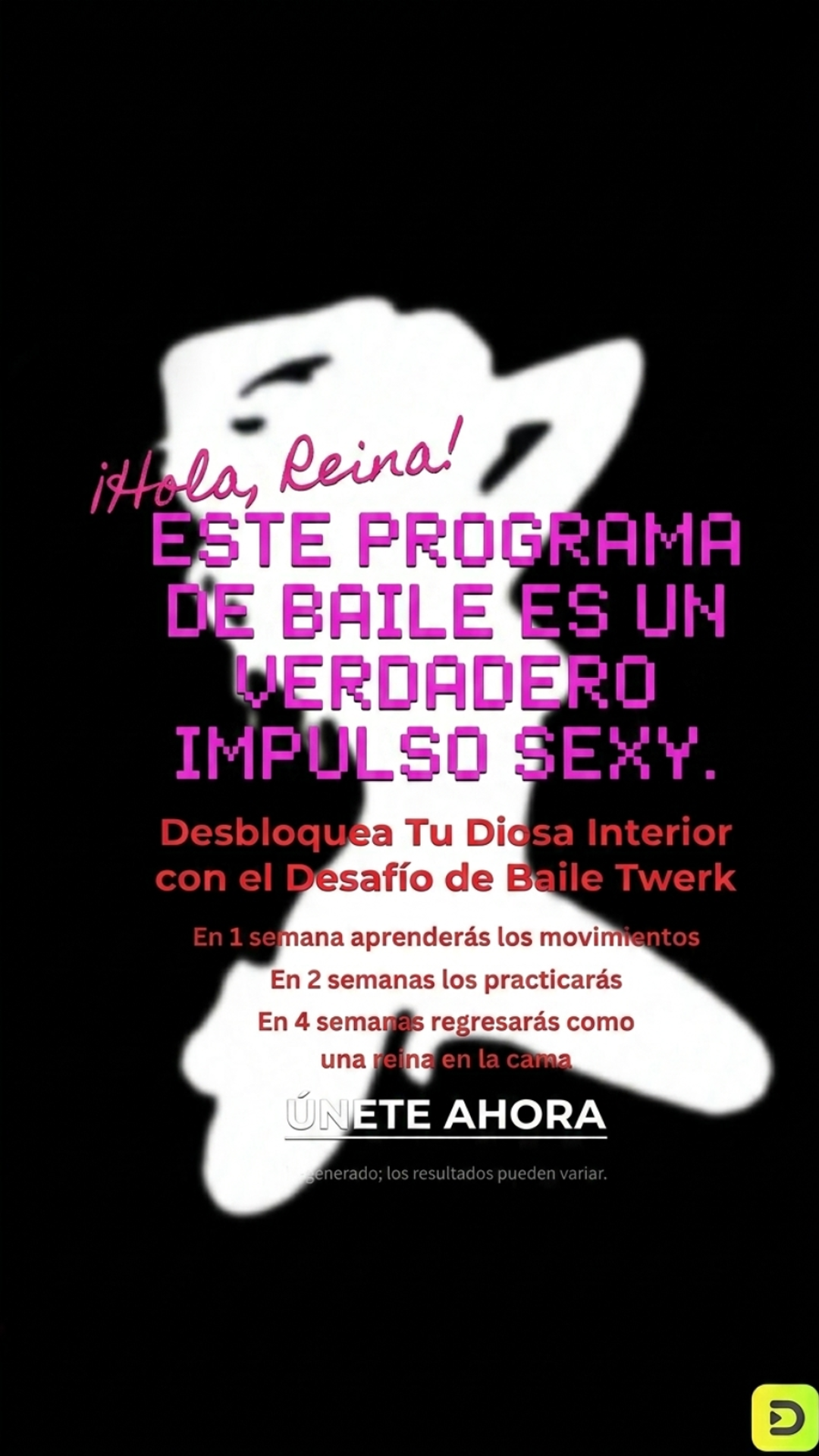 28 day weight loss dance workout Facebook ad: Baila para ponerte en forma