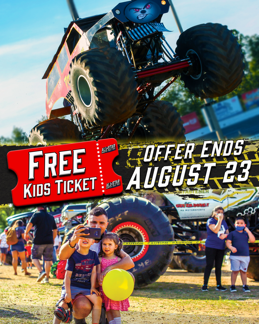 All Star Monster Truck Tour Facebook ad