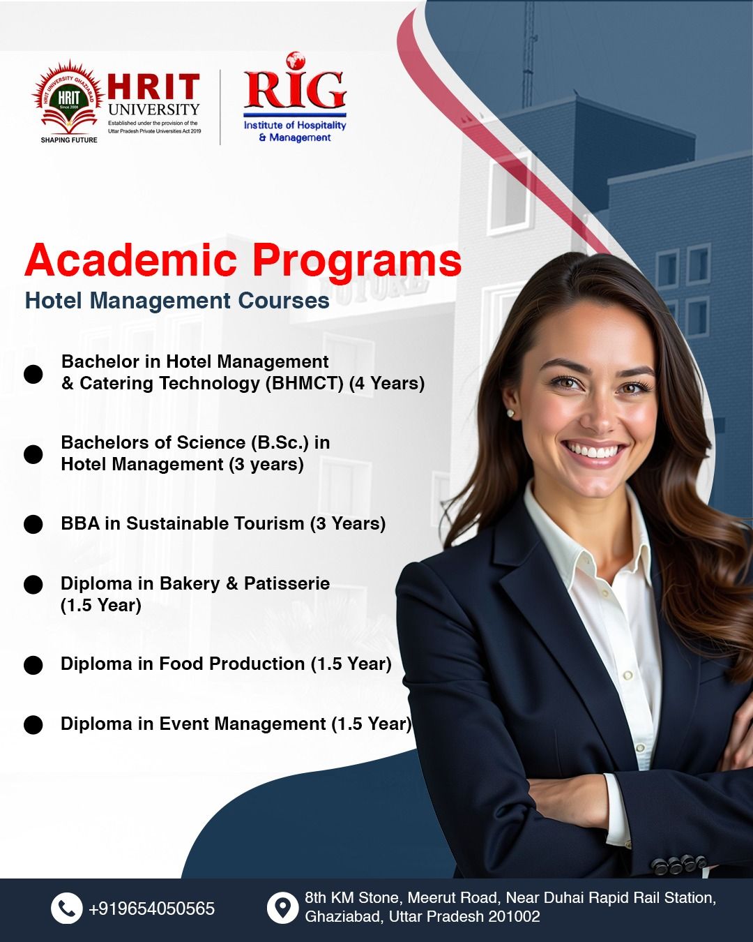 RIG India Institute Facebook ad: Turn Your Passion for Hospitality into a Successful…