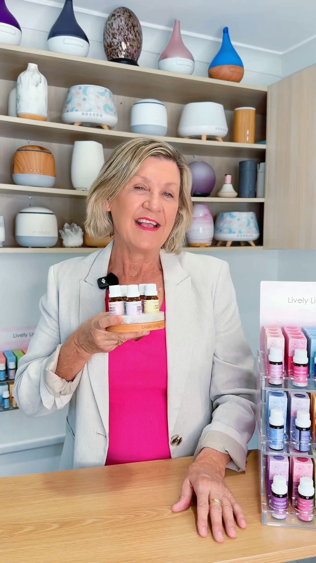 Lively Living Facebook ad: 5 Oils. Your Whole Day Covered.