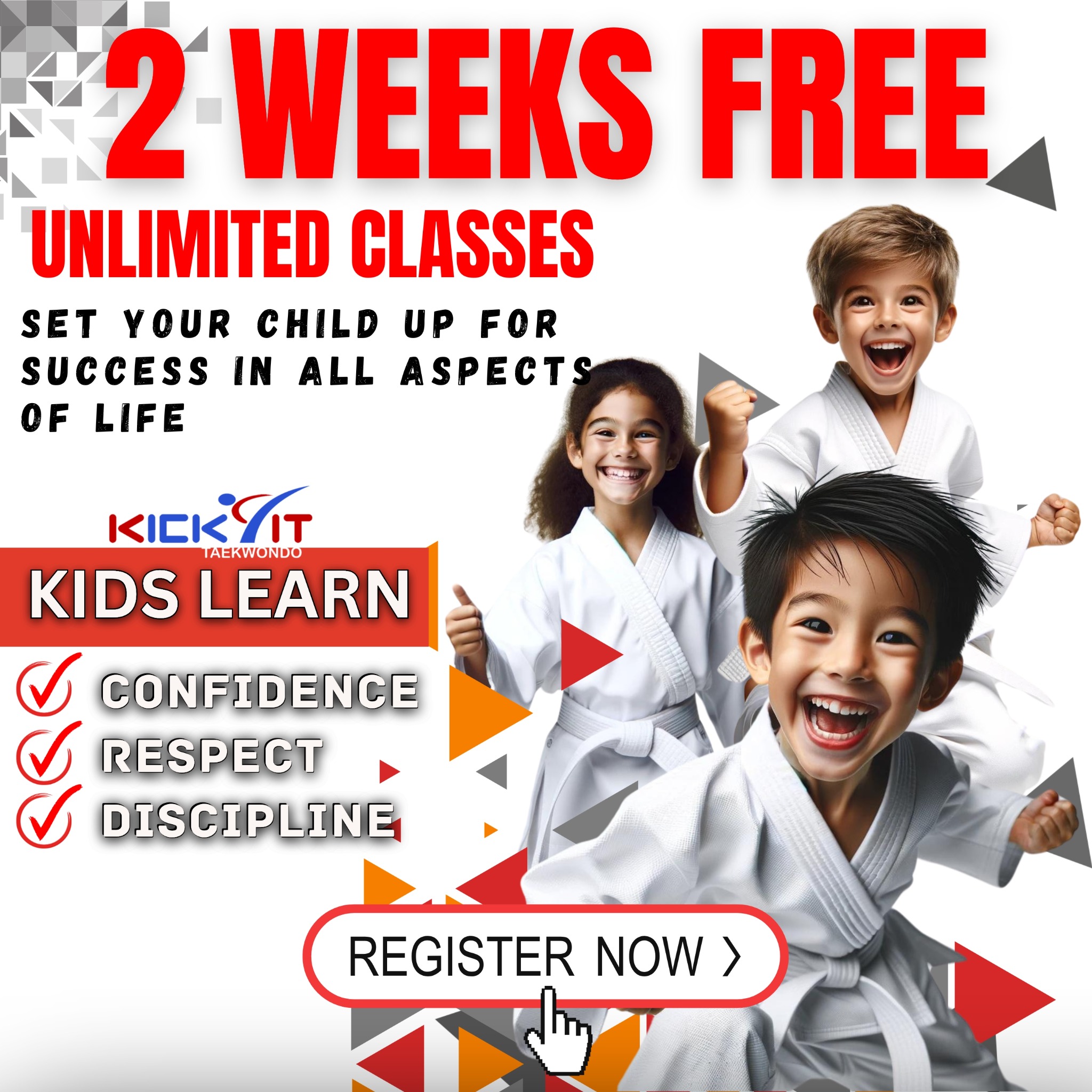 Kick It Martial Arts Facebook ad