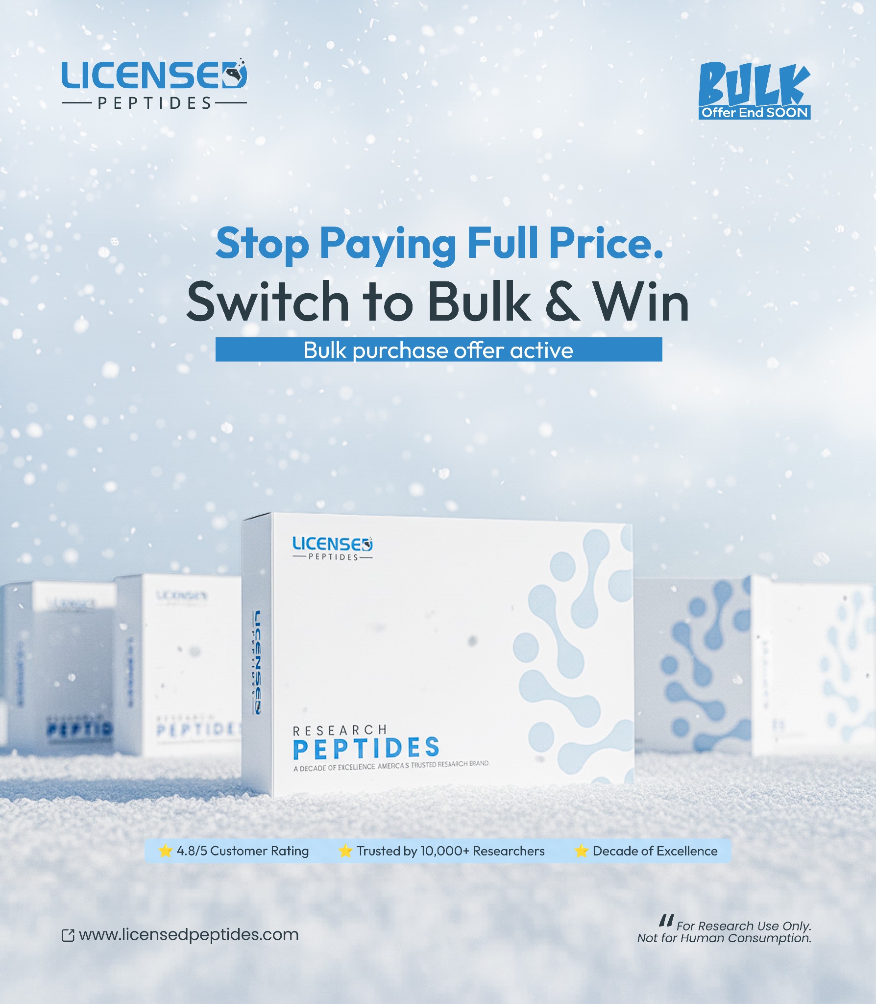 LicensedPeptides.com Facebook ad