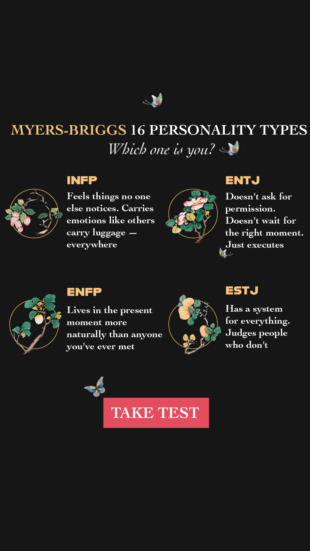 Personality Type Facebook ad