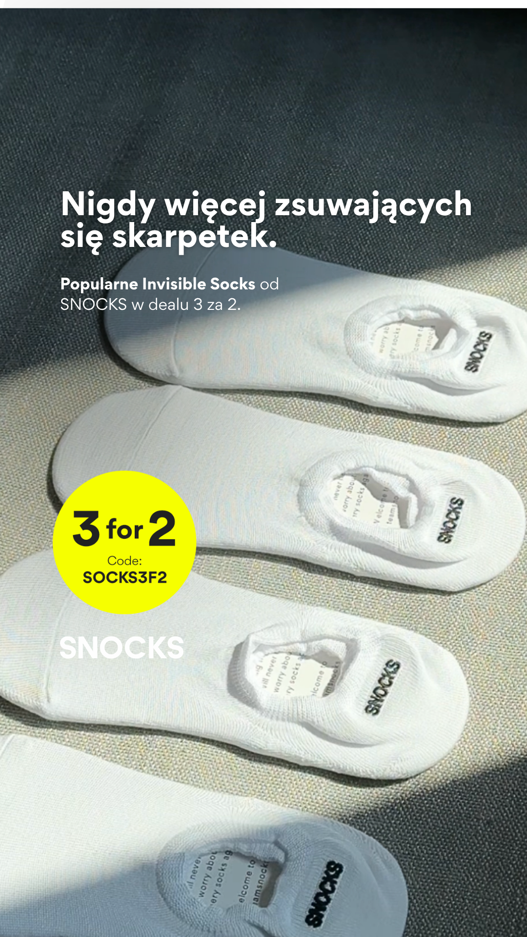 Snocks Facebook ad: Dostajesz 3 paczki, a płacisz tylko za 2!