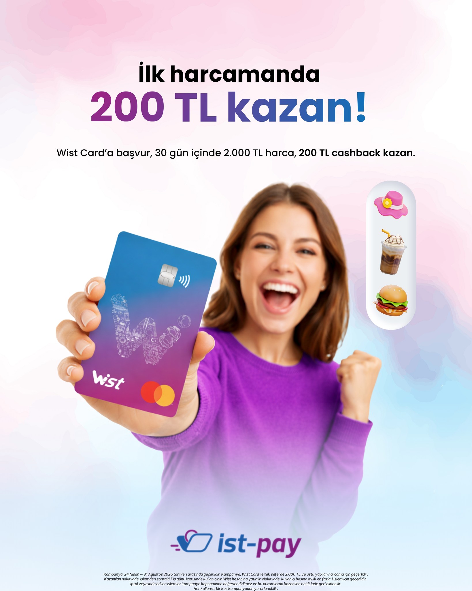 İstanbul Ödeme ve Elektronik Para A.Ş. Facebook ad: Wist Card ile harcadıkça geri kazan!