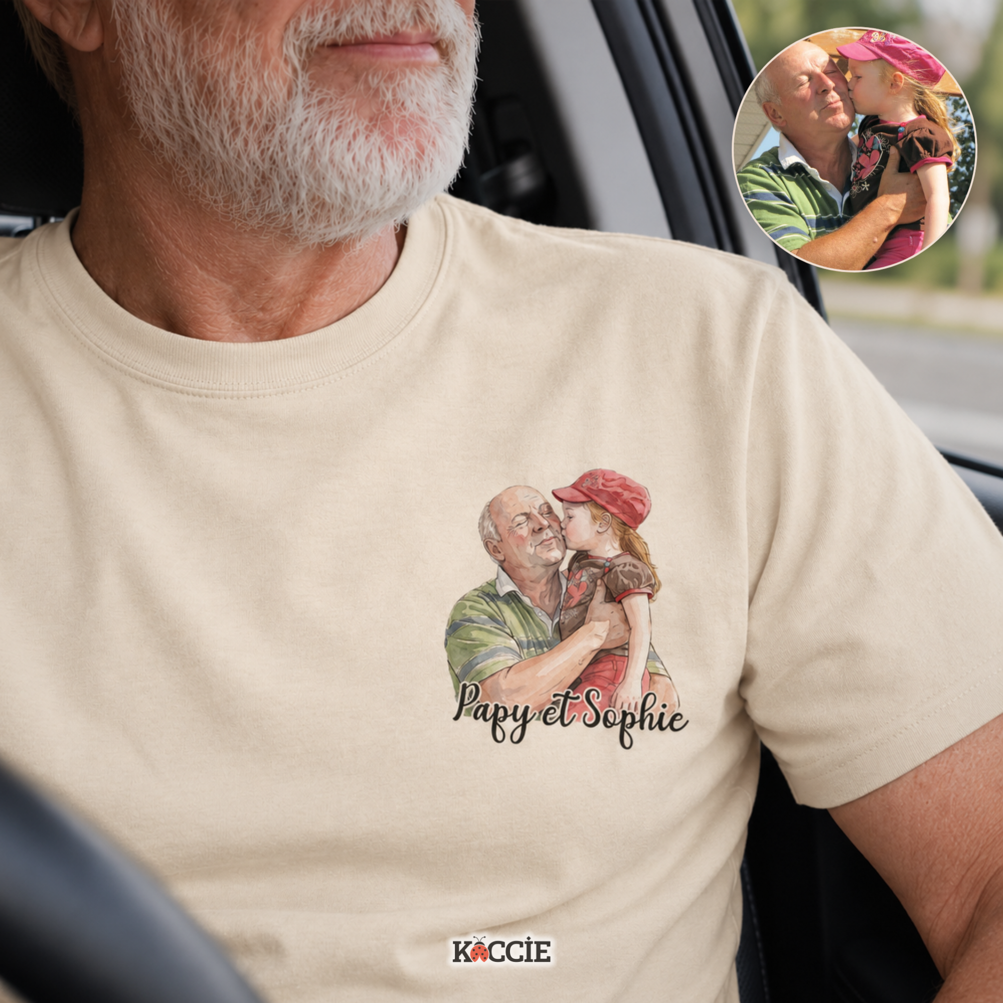 Koccie.com - Cadeaux Personnalisés Facebook ad: Offrez-lui un T-shirt vraiment unique