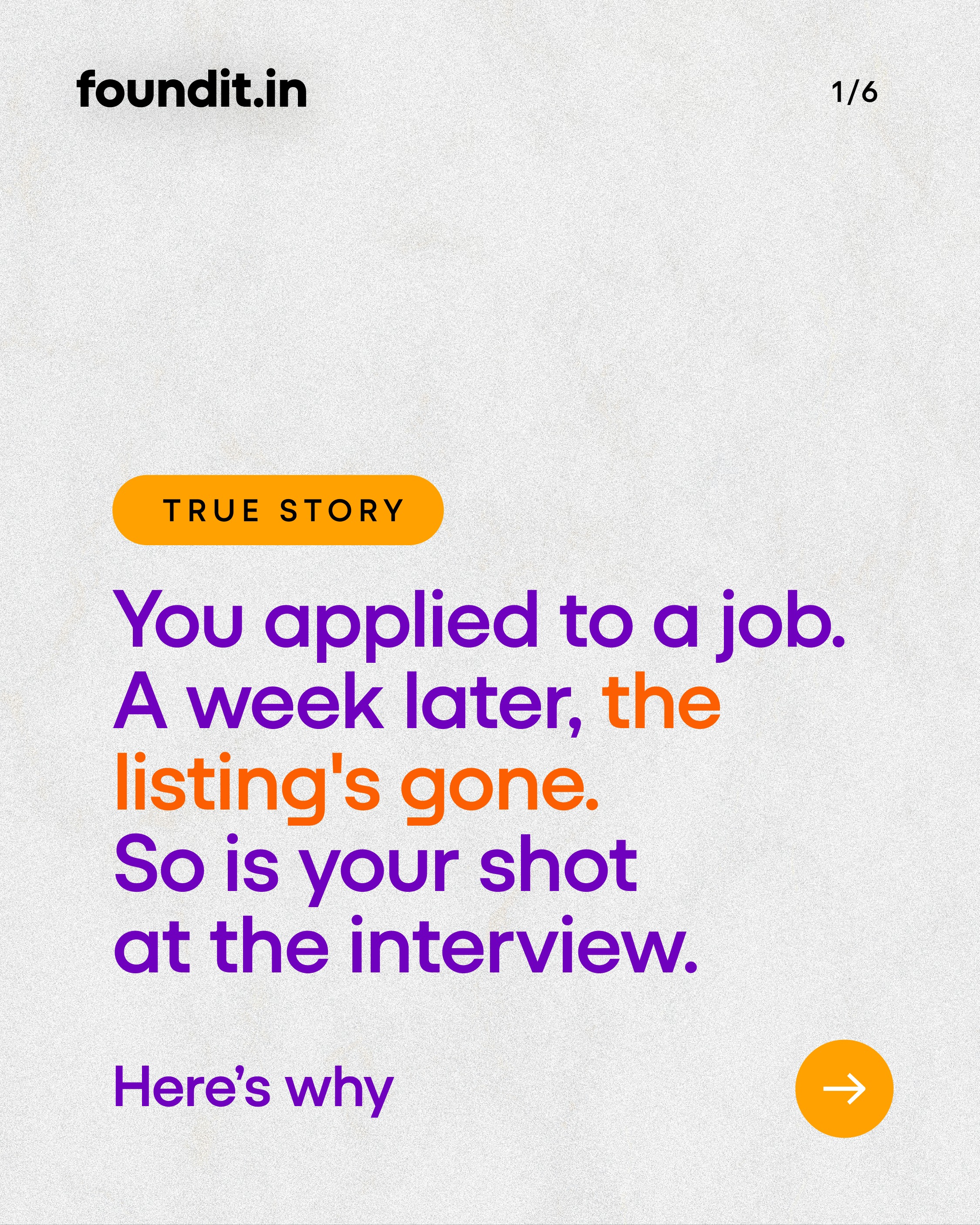 Foundit India Facebook ad: You applied to a job.