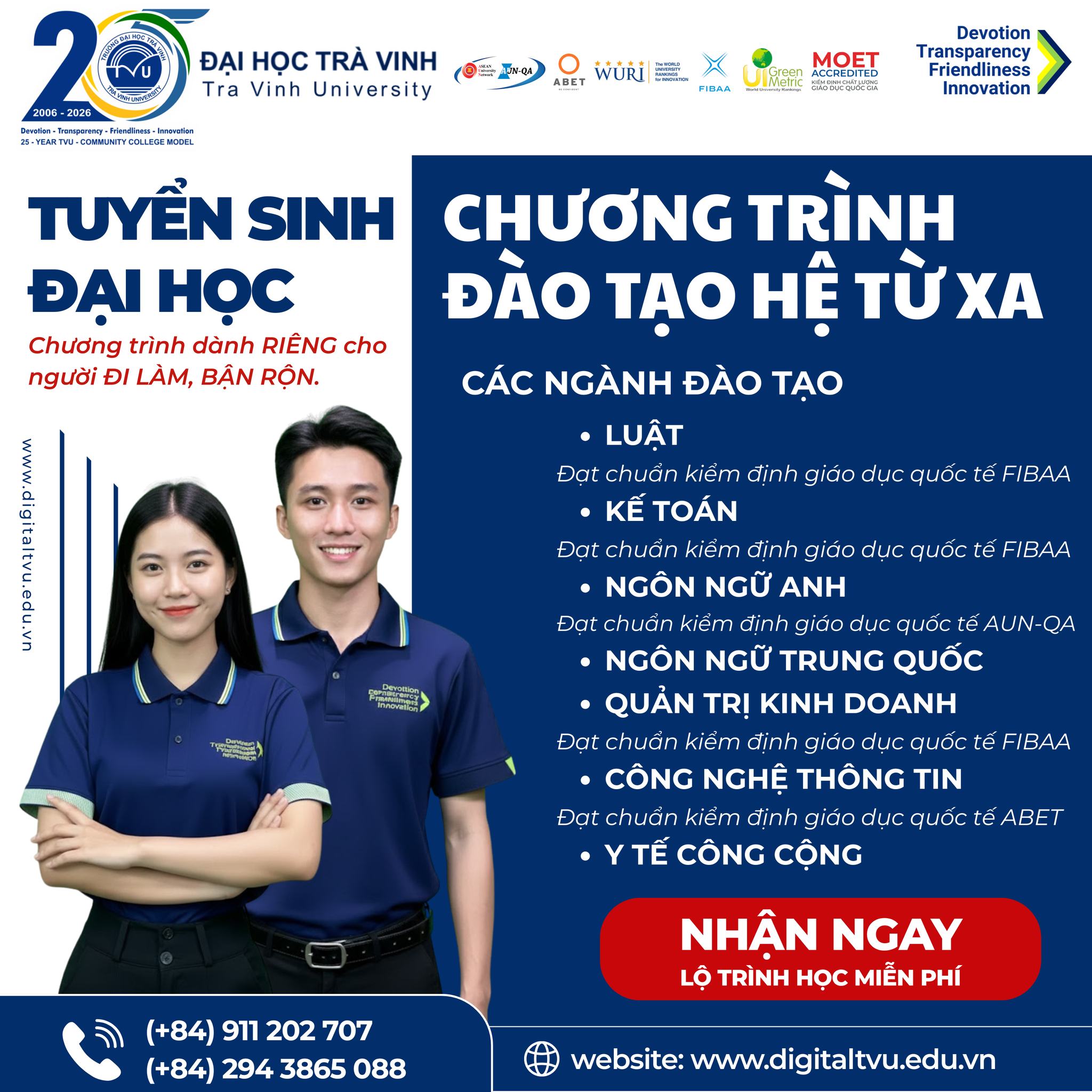 Đại học Trà Vinh - Tuyển sinh Đại học trực tuyến Facebook ad