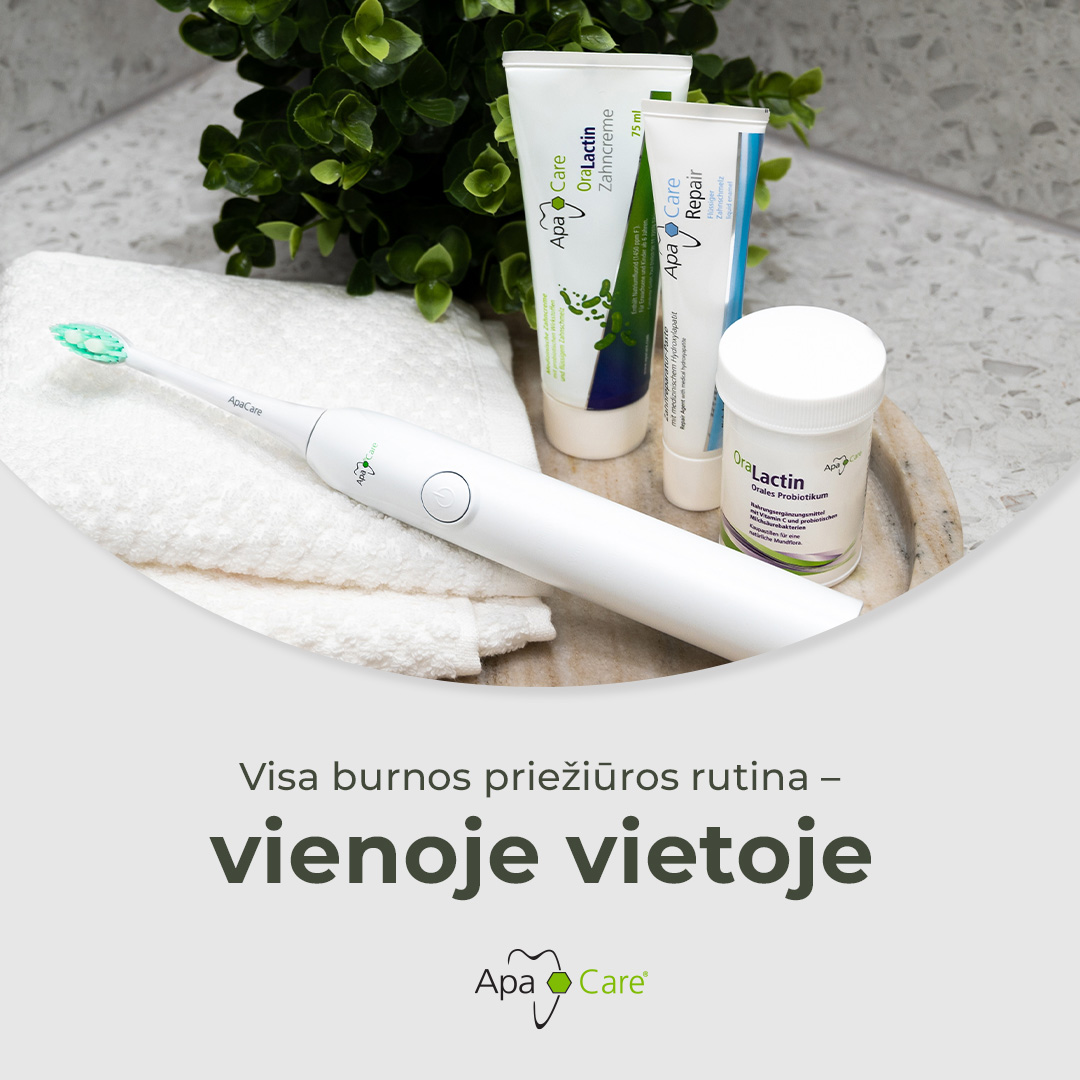 ApaCare LT Facebook ad: Visa burnos priežiūros rutina, vienoje vietoje.