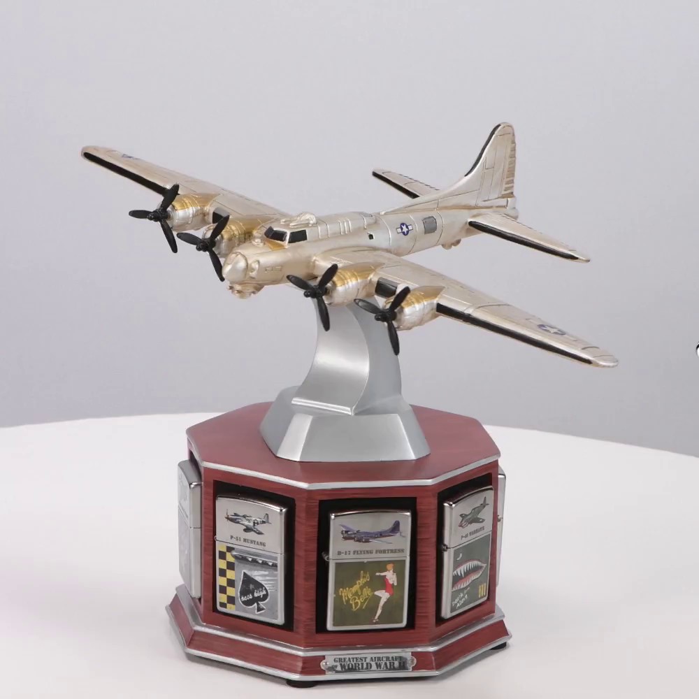 The Bradford Exchange Facebook ad: Greatest Aircraft Of WW II Zippo Lighter Collection