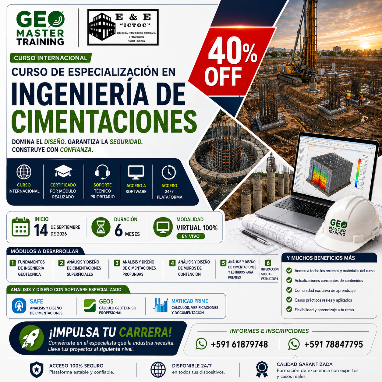 GeoMaster Training Facebook ad: Chatea con nosotros