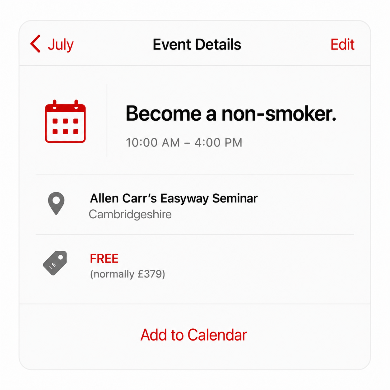 Allen Carr Facebook ad