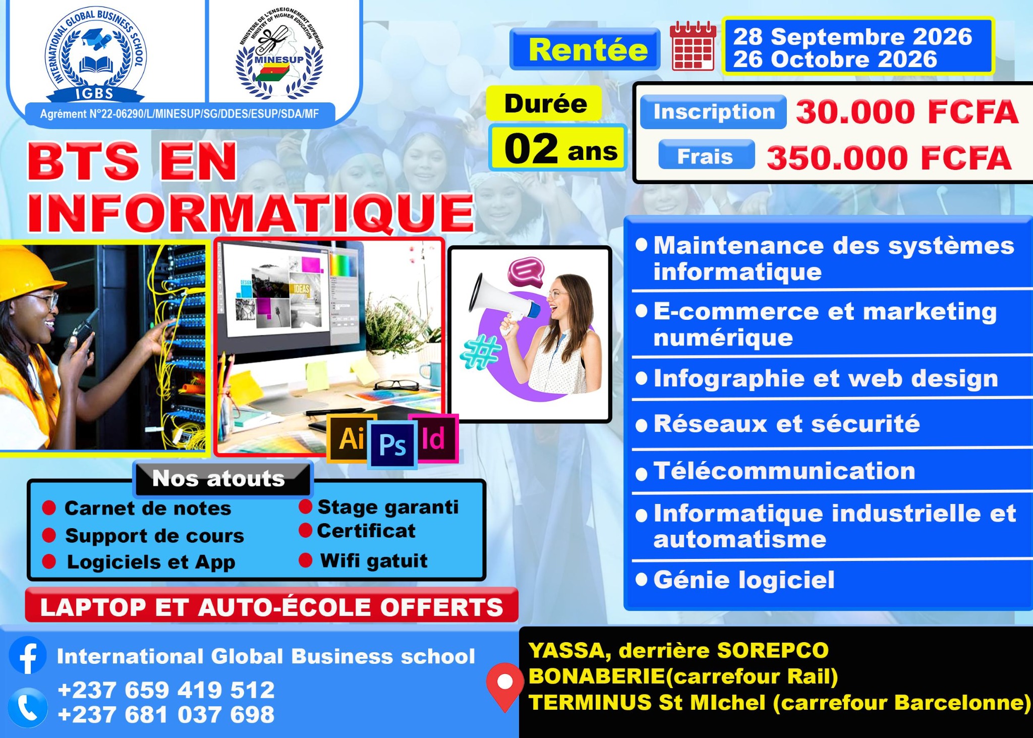 𝐈𝐍𝐒𝐓𝐈𝐓𝐔𝐓 𝐔𝐍𝐈𝐕𝐄𝐑𝐒𝐈𝐓𝐀𝐈𝐑𝐄 𝐈𝐆𝐁𝐒 Facebook ad: Discuter avec nous