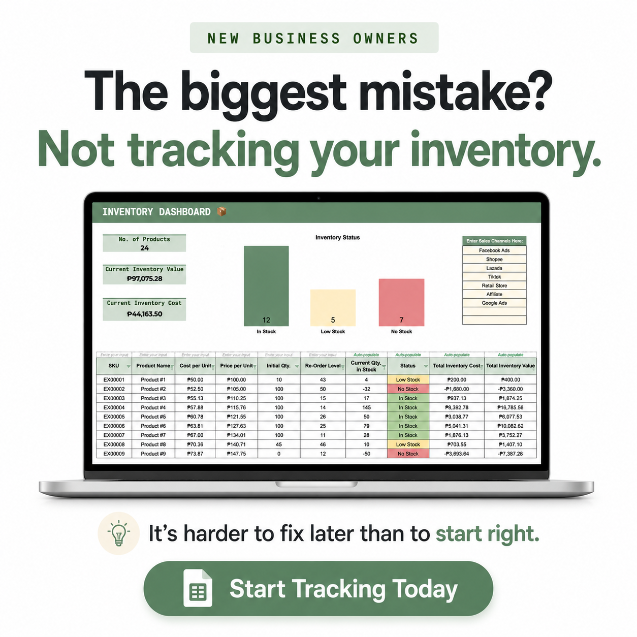 Spreadsheets PH Facebook ad
