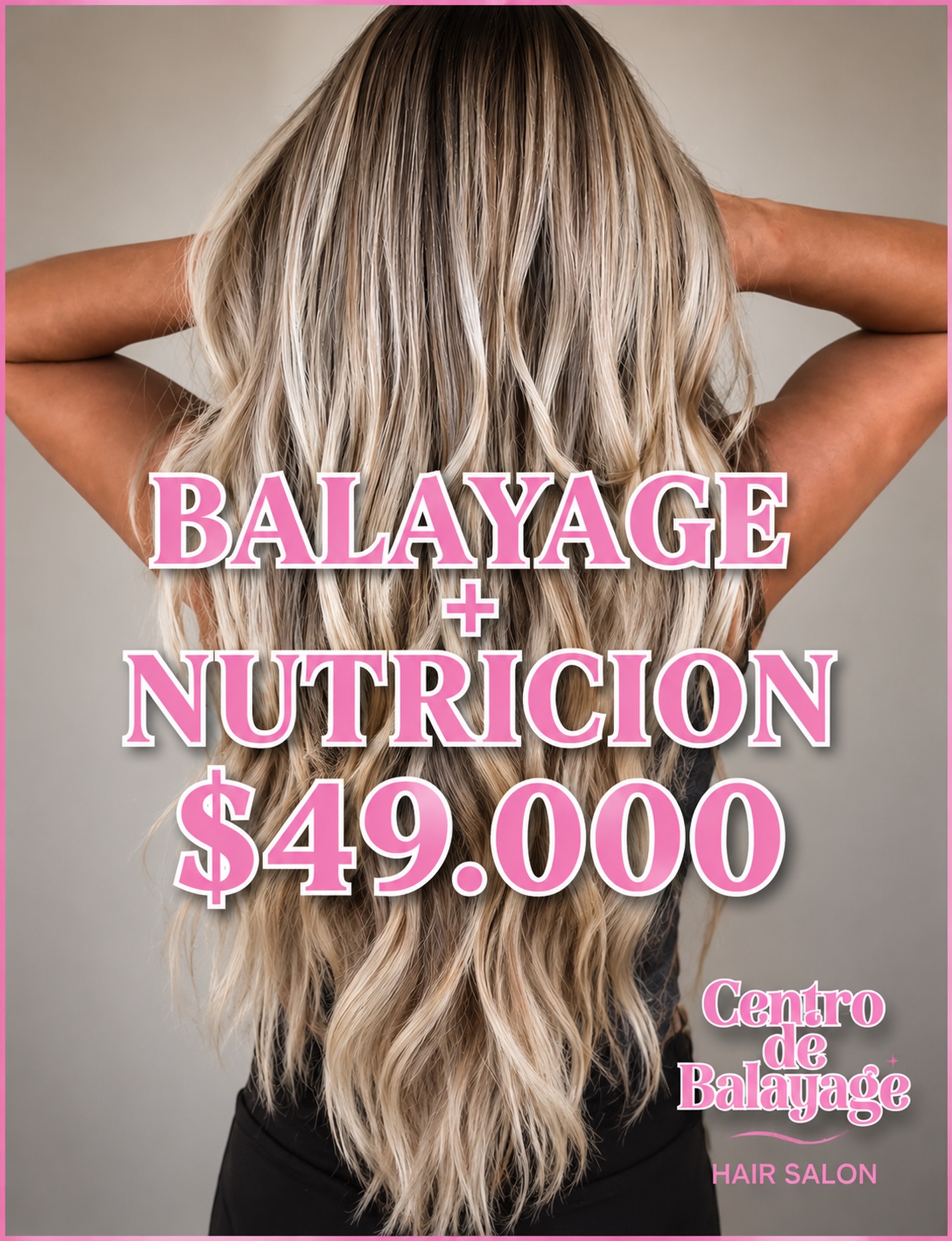 Centro de balayage Facebook ad: Balayage + nutricion $49mil en efectivo