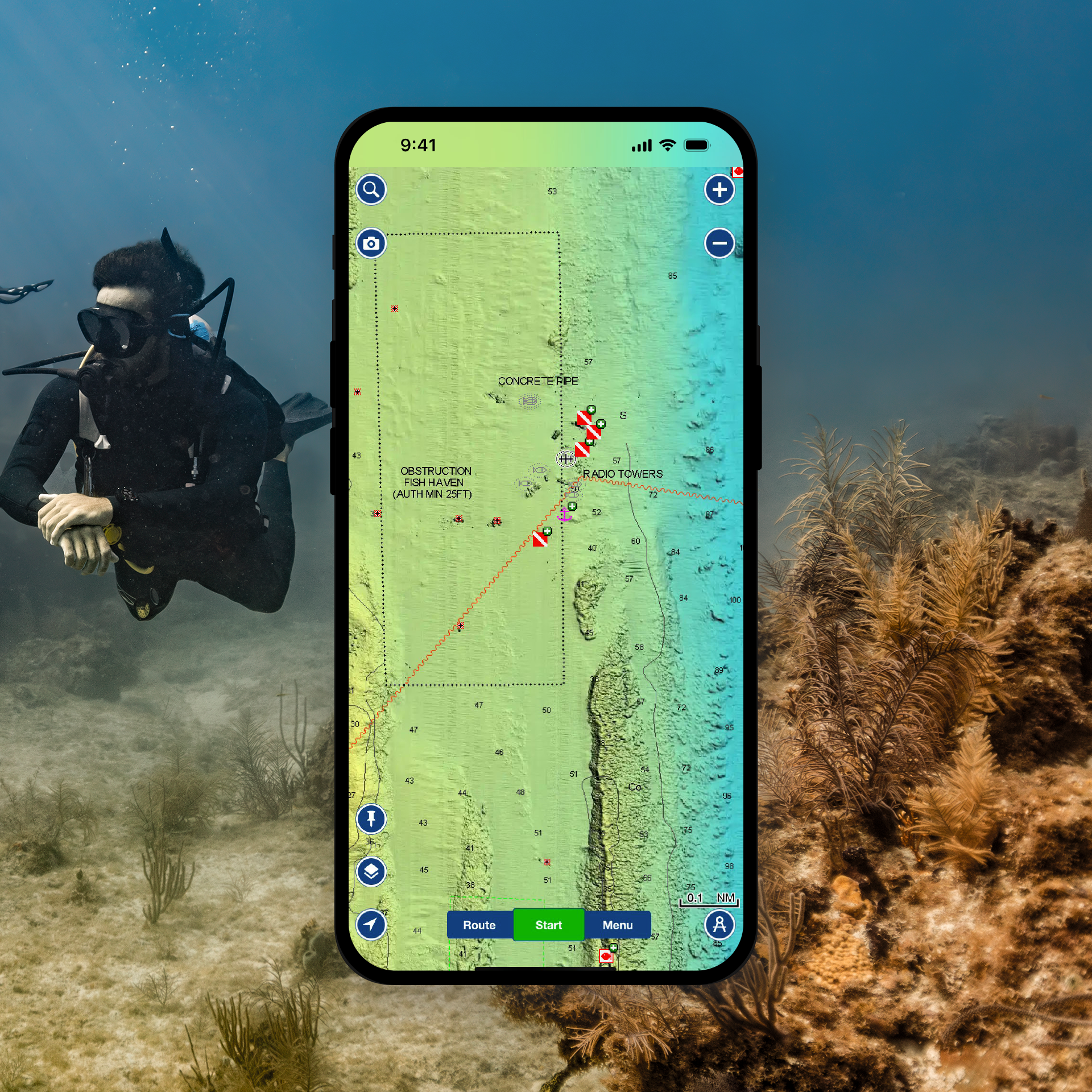 Garmin Marine Facebook ad: L'appli Navionics Boating