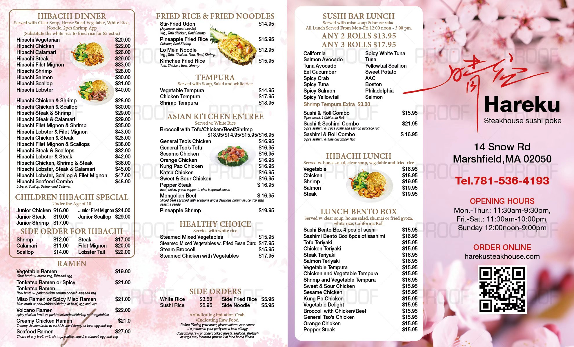 Hareku Steakhouse Sushi Poke Ramen Facebook ad: Chat in Messenger