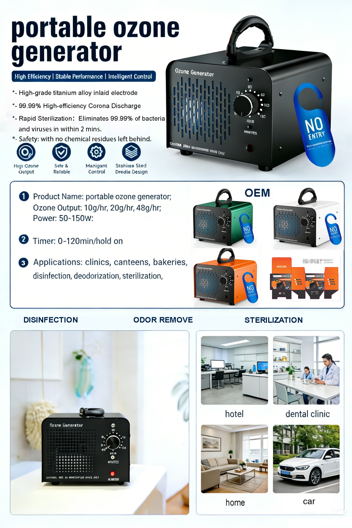 Baisheng Ozone Equipment Facebook ad: Portable ozone generator-Factory direct sales