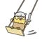 Viking on a swing