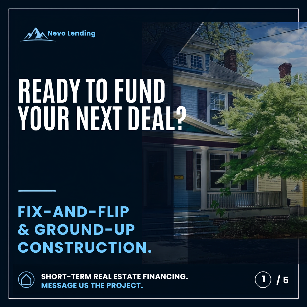 Nevo Lending Facebook ad: Ready to fund your next investment project?