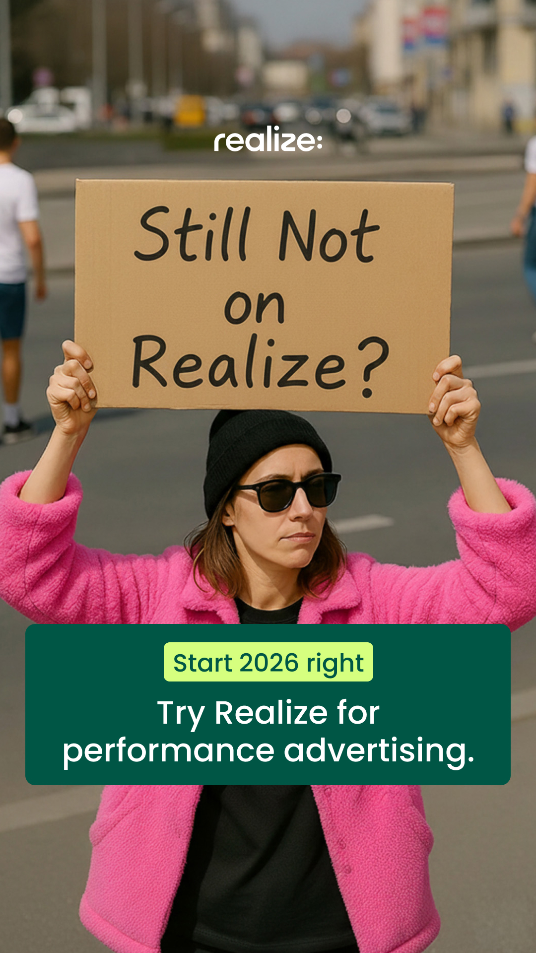 Realize For Advertisers Facebook ad