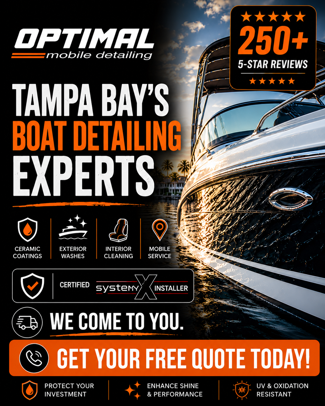 Optimal Detailing Facebook ad: Tampa Bay Boat Detailing