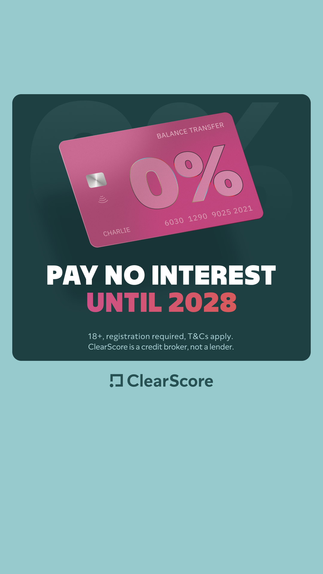 ClearScore Facebook ad