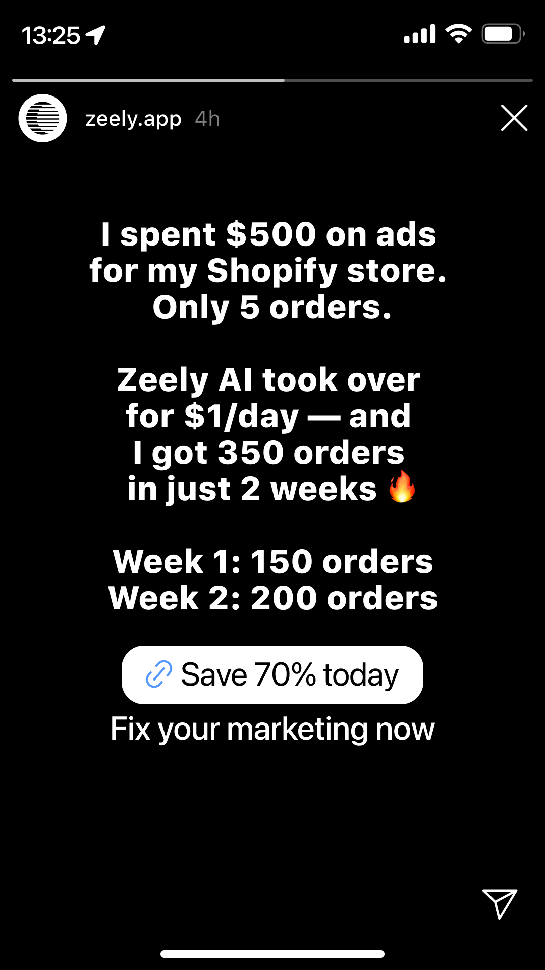 Zeely Facebook ad