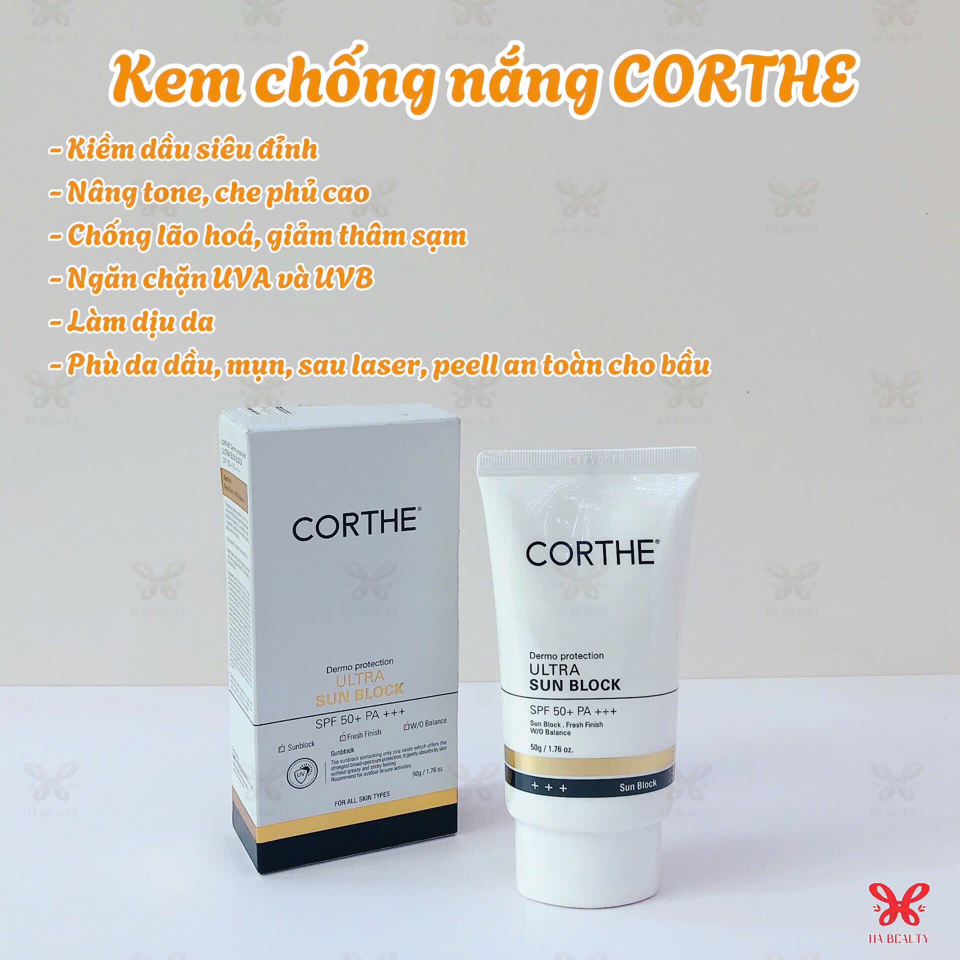 Hà Beauty - Mỹ Phẩm Chính hãng TOP 1 Quảng Ninh Facebook ad: KEM CHỐNG NẮNG CORTHE - CỨU TINH CHO…