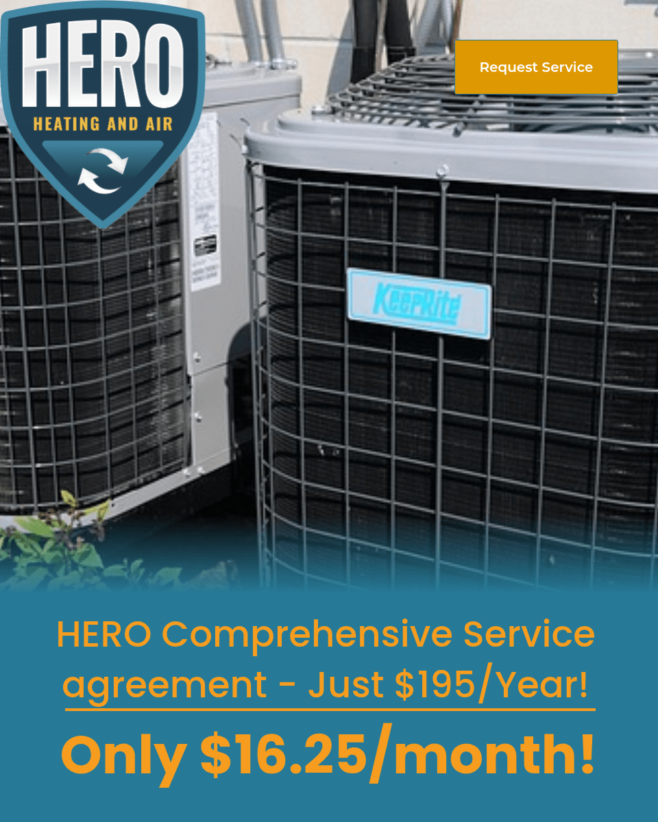 Hero Heating and Air Facebook ad from May 29, 2026
