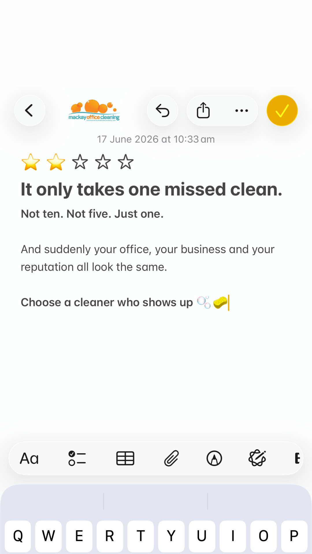 Cleaning - Mackay Office Cleaning Facebook ad