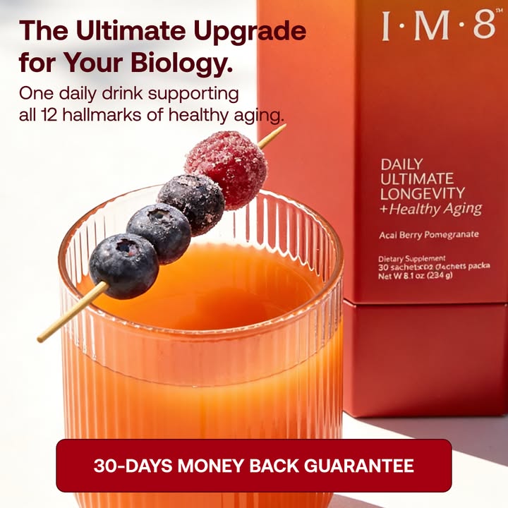 IM8 Global Facebook ad: Longevity Starts at the Cellular Level