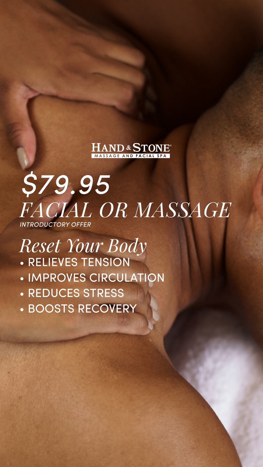 Hand & Stone Massage and Facial Spa Facebook ad from Jun 1, 2026