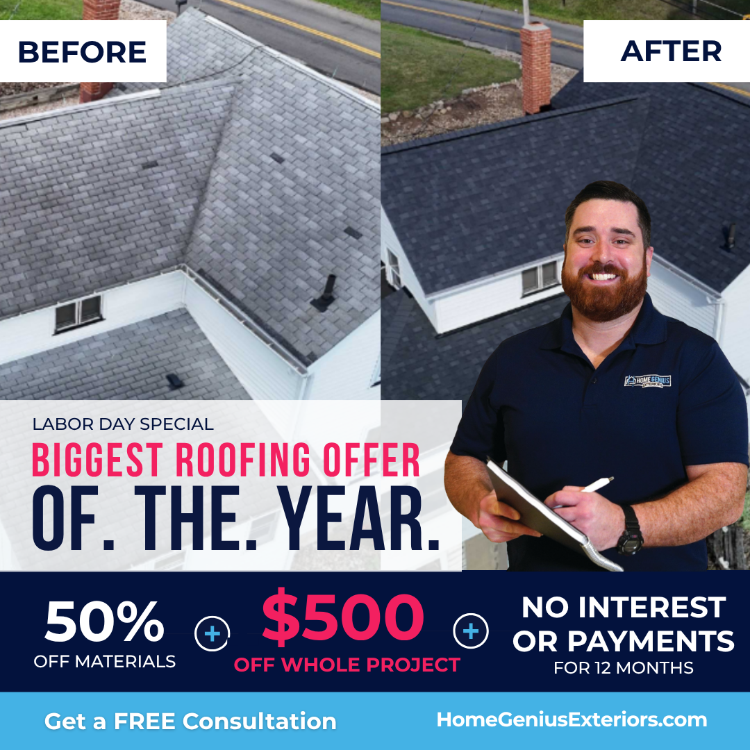 Home Genius Exteriors Facebook ad