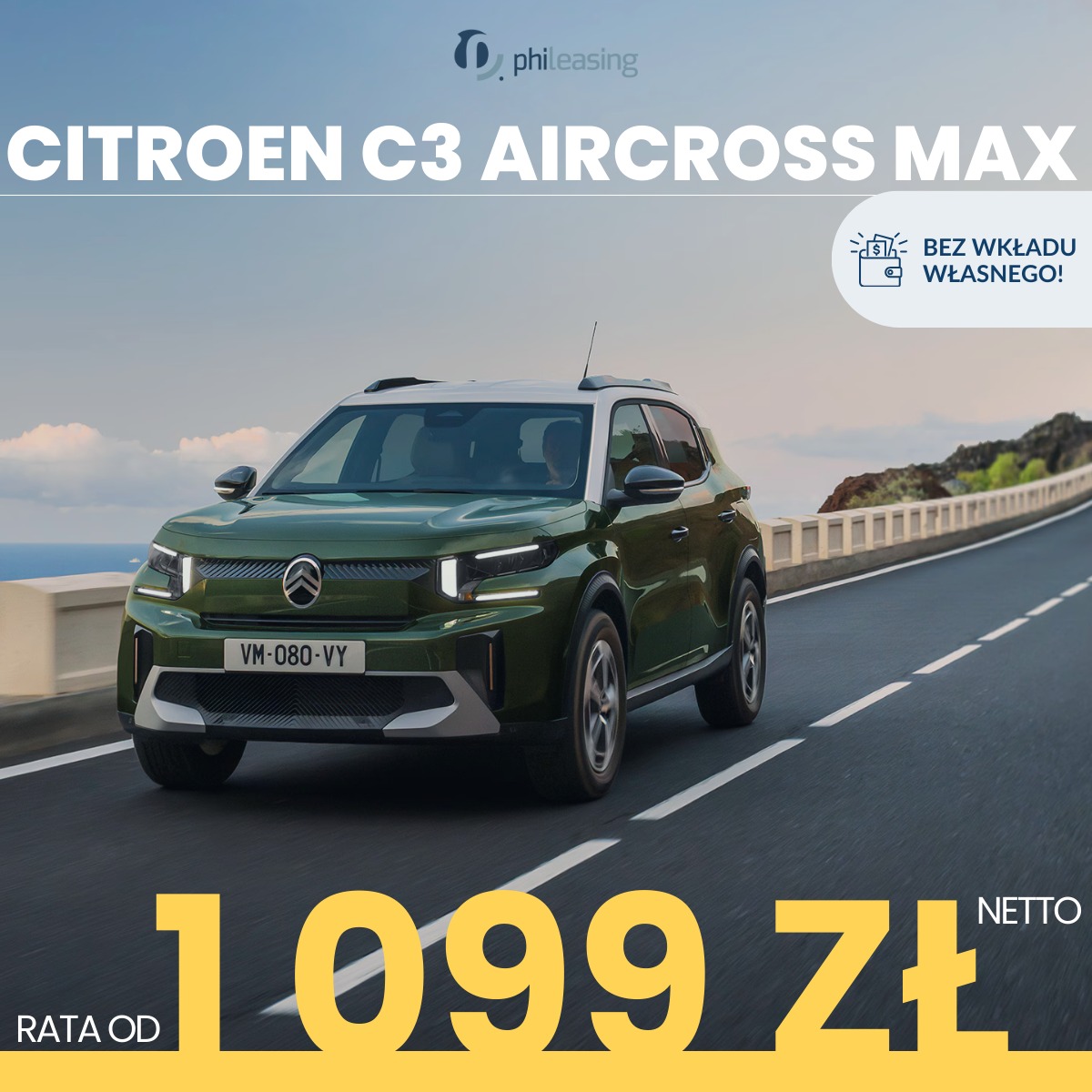 Phinance Leasing Facebook ad: Citroen C3 Aircross MAX | Hybryda z automatyczną…