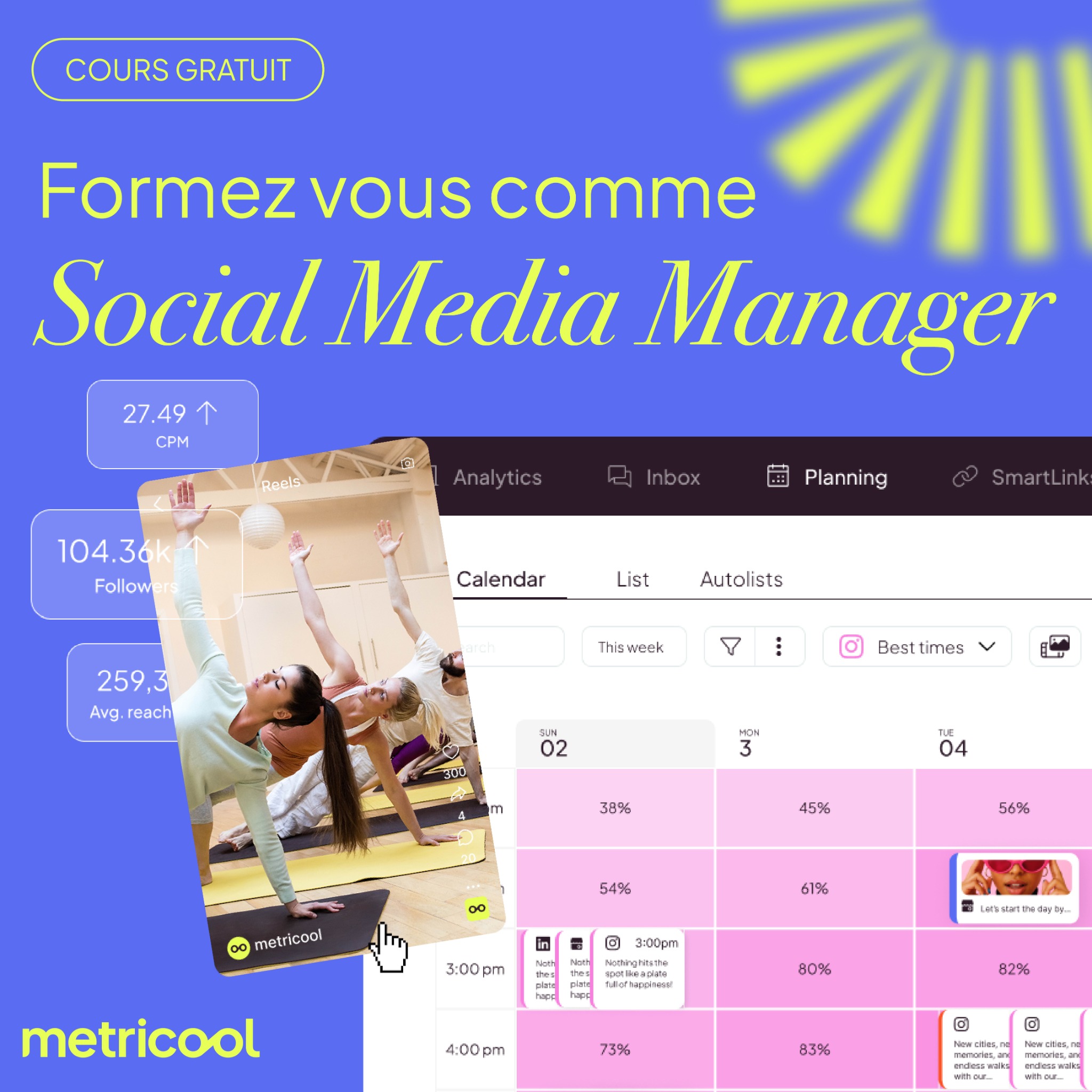 Metricool France Facebook ad