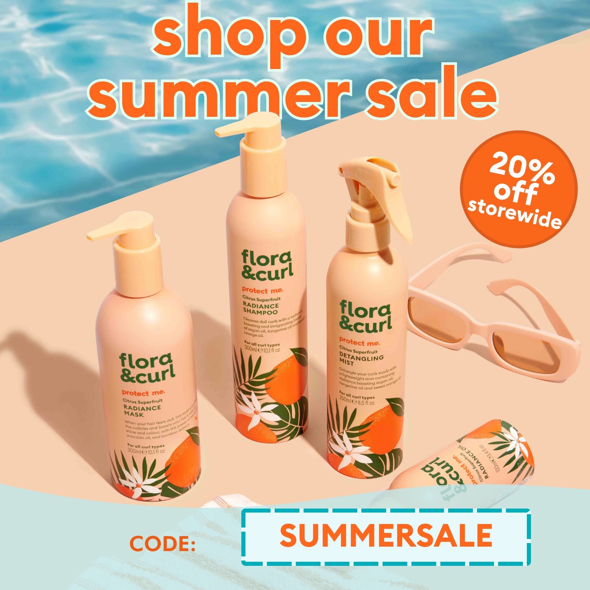 Flora & Curl Haircare Facebook ad